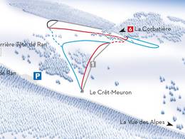 Skigebied Le Crêt-Meuron – Fontaines (Les Gollières)