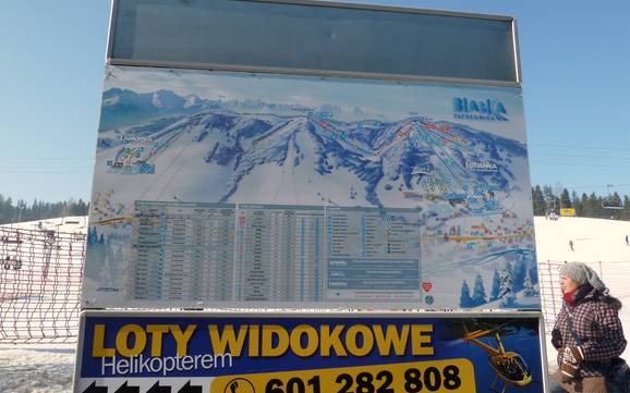 Oost-Beskieden: oriëntatie in skigebieden – Oriëntatie Białka Tatrzańska – Kotelnica/Kaniówka/Bania