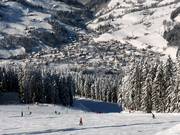 Wagrain ligt direct aan de voet van de liften.
