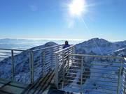 Uitkijkplatform op de Lomnický štít op 2634 m