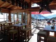 De skidag afsluiten in de Grasgehrenhütte