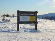 Toegang tot het freeridegebied in Tandådalen