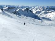 Rode piste bij de Gletscher Jet