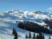 Uitzicht op het skigebied Ratschings