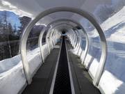 Overdekte transportband bij de Rosskopf