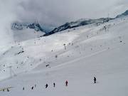 Pistes bij het middenstation Lognan