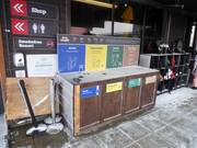 Afvalscheiding in het skigebied Cardrona