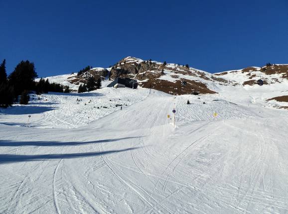 Pistes in het bovenste gedeelte bij de Jöchelspitzbahn