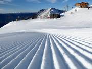 Perfect geprepareerde piste in het skigebied Treble Cone