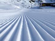 Perfecte pistepreparatie bij het middenstation Stübele