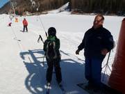 Attent personeel bij de liften