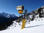 Krachtige sneeuwkanonnen