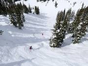 Steile piste bij de stoeltjeslift Supreme