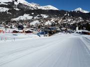 Perfecte pistepreparatie in het skigebied Villars/Gryon/Les Diablerets