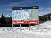 Informatiebord in het skigebied