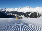 Vers vers geprepareerde piste in See