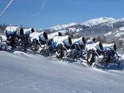 De sneeuwkanonnen staan klaar