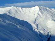 Uitzicht op het off-pistegebied vanaf de Sillerenbühl
