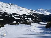 Makkelijke pistes bij het middenstation Plaghera
