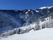 Uitzicht vanaf het Schmittental op de Trassafdalingen en de Schmittenhöhe