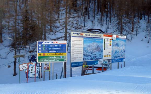 Ennstaler Alpen: oriëntatie in skigebieden – Oriëntatie Wurzeralm – Spital am Pyhrn
