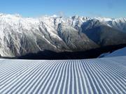 Geprepareerde piste op de Venet