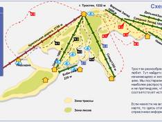 Pistekaart Trostyan Mountain