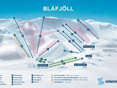 Pistekaart Bláfjöll