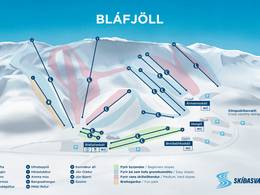 Pistekaart Bláfjöll