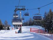 Teola-Pianoni Bassi - 4-persoons hogesnelheidsstoeltjeslift (koppelbaar) met kap