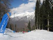 Relatief smal: De afdaling naar lift D