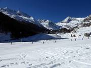 Kinderskischool bij de oefenweide