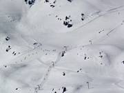 Uitzicht op de piste bij Plan du Fou