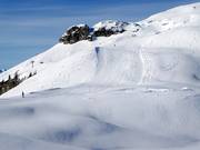 Uitzicht op de piste Schafkirche