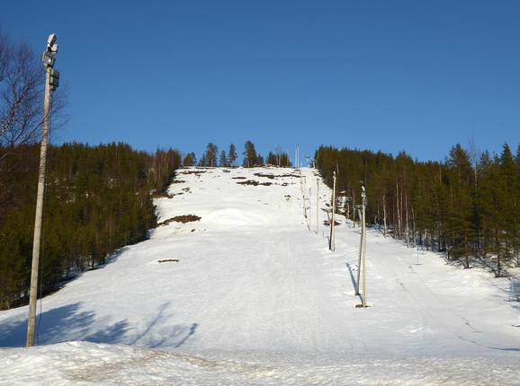 Uitzicht op de Storlappberget skipiste