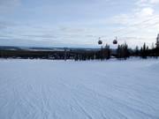 Makkelijke pistes domineren in het dalgebied