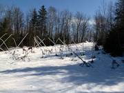 Mobiele sneeuwkanonnen wachten op hun volgende inzet