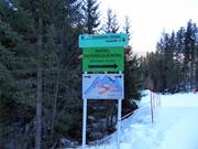 Informatiebord in het dalgebied