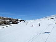 Lichte en brede piste op Dollar Mountain in Sun Valley