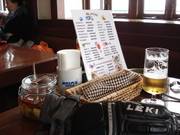 Menukaart in het restaurant op de berg