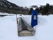 Transportband bij het dalstation