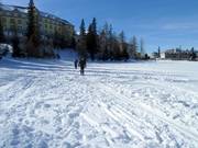 Langlaufloipe op het Tschirmer See