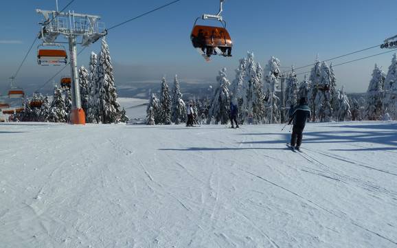 regio Ústí: Grootte van de skigebieden – Grootte Keilberg (Klínovec)