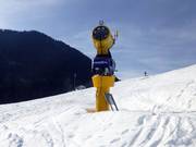 Krachtige sneeuwkanon bij de Hocheck