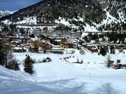 Clavière heeft directe aansluiting op de pistes en liften