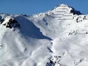 Uitgestrekt freeridegebied bij de Hochhörndl in Fieberbrunn