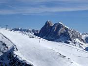 Het skigebied Plose voor de Peitlerkofel
