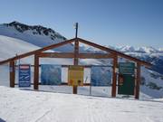 Informatiebord bij de Blackcomb Glacier