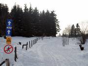 Toegang tot de loipe in Altastenberg