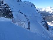 Veiligheidsnet bij de piste Paradiso